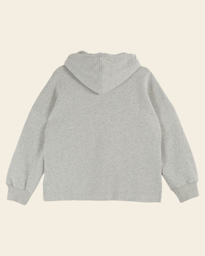 Sweat à capuche - Coton bio gris chiné