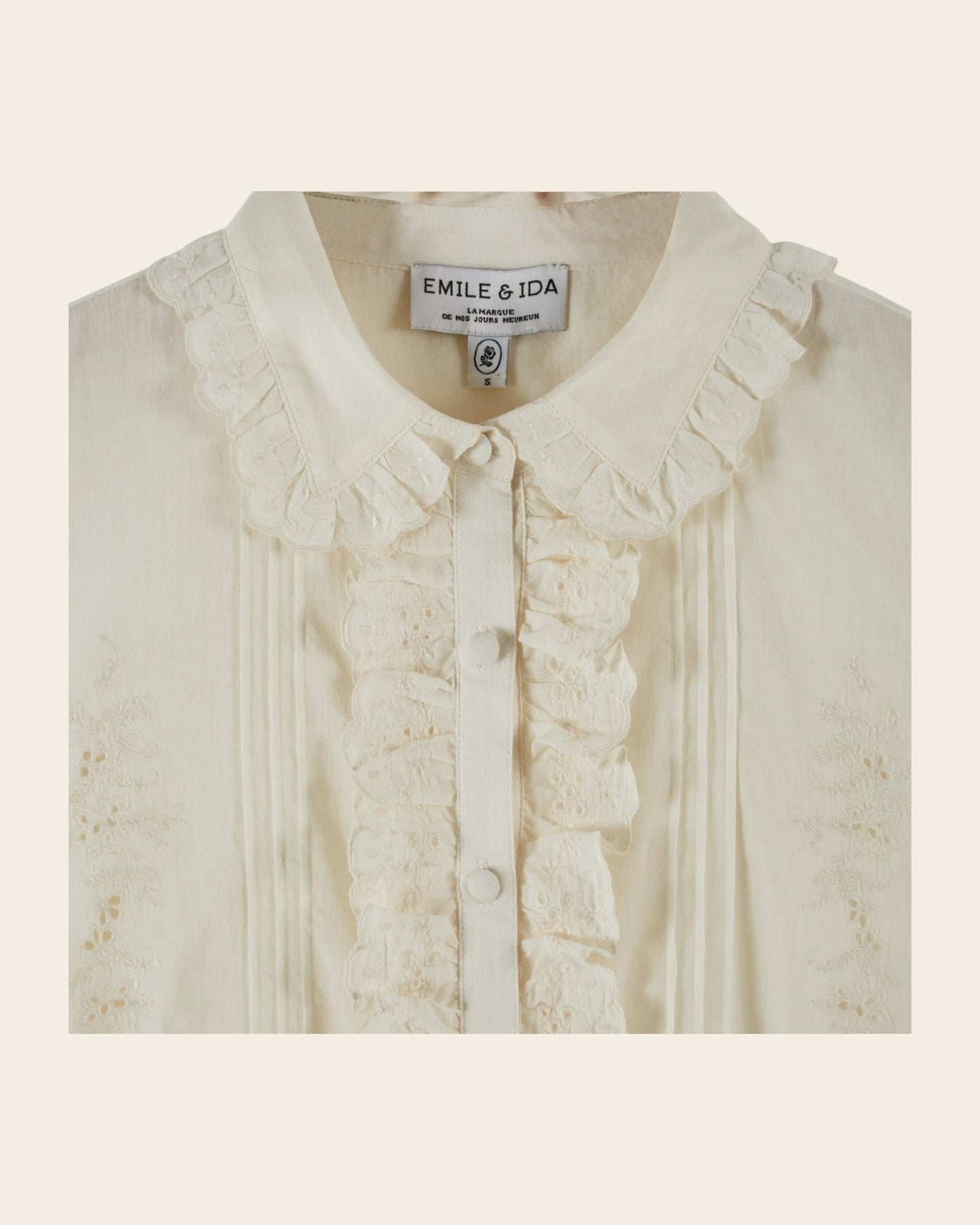 Blouse - Volanté broderie anglaise écru