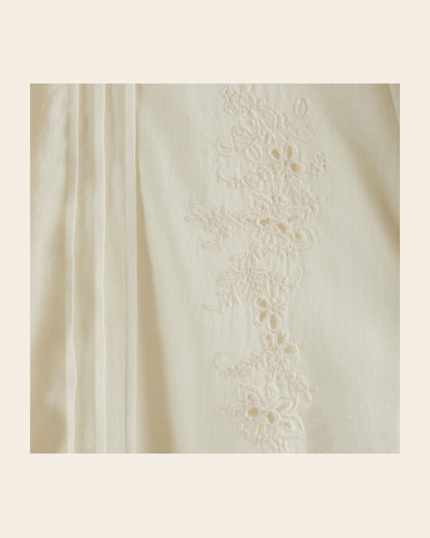 Blouse - Volanté broderie anglaise écru