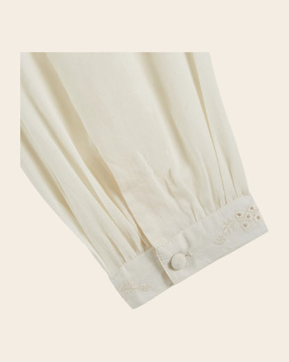 Blouse - Volanté broderie anglaise écru