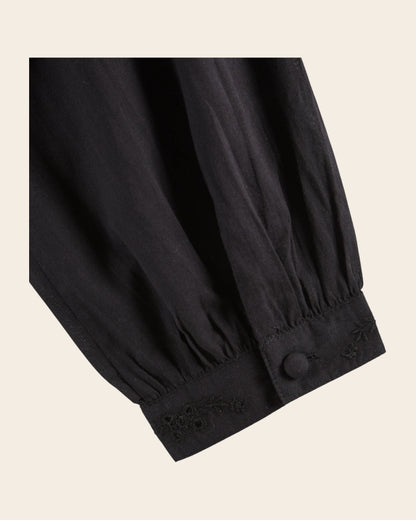 Blouse - Volanté broderie anglaise noir