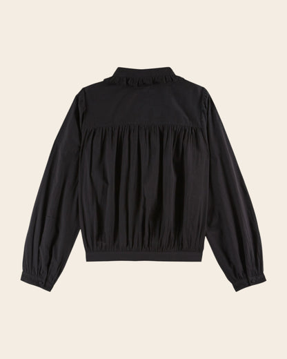 Blouse - Volanté broderie anglaise noir