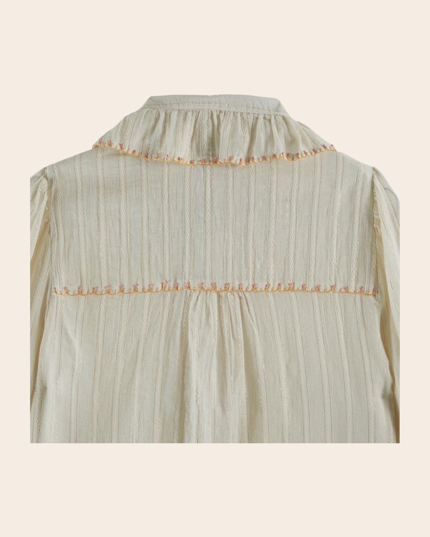 Blouse - Lurex à perles écru