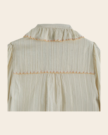 Blouse - Lurex à perles écru