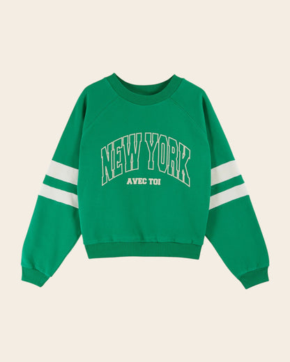 Sweat - New York avec toi coton bio vert