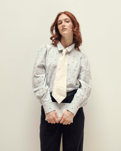 Chemise - Jacquard coeur gris