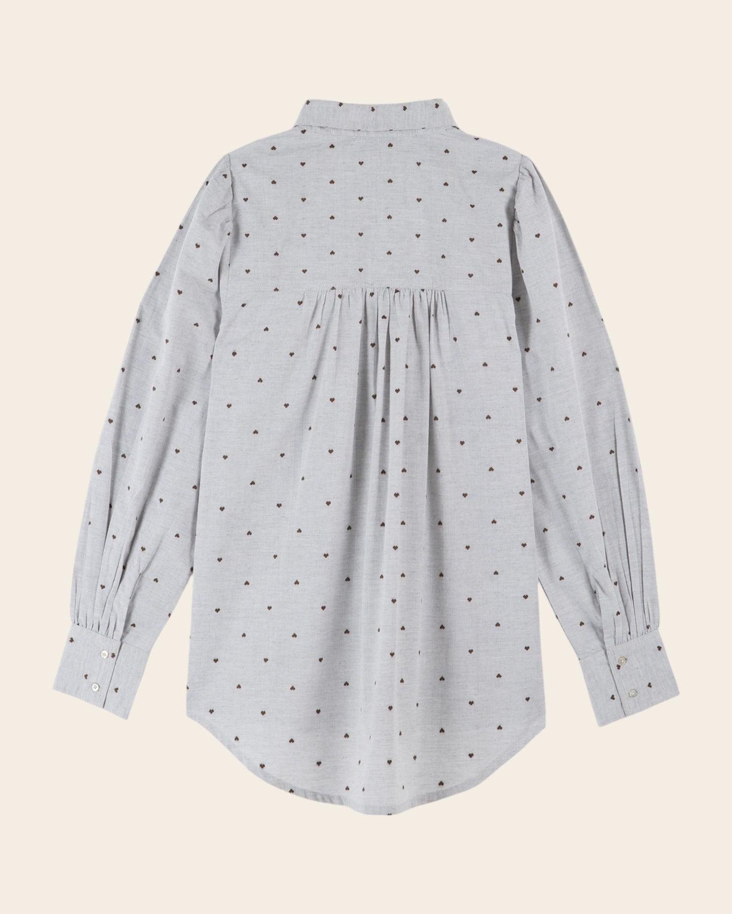 Chemise - Jacquard coeur gris