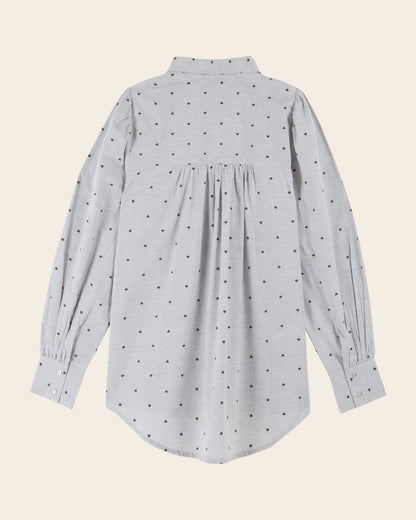 Chemise - Jacquard coeur gris