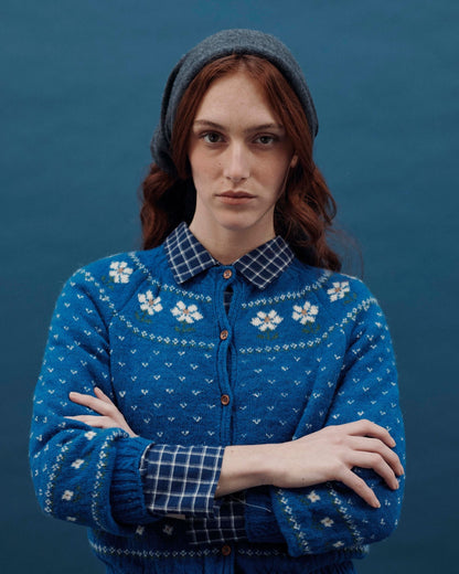 Chemise - Khadi à carreaux bleu