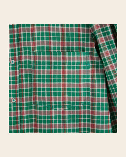 Chemise - Khadi à carreaux vert