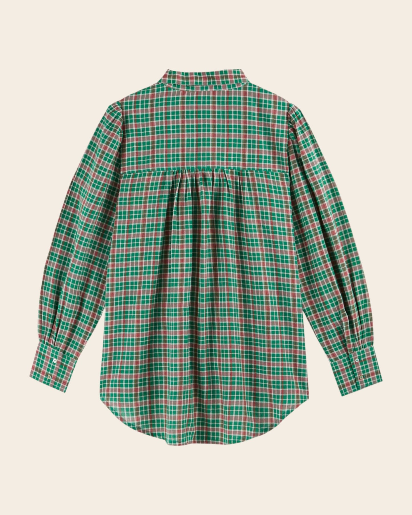 Chemise - Khadi à carreaux vert
