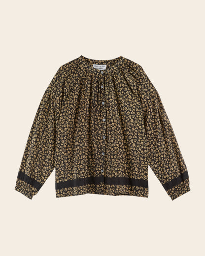 Blouse - Boutonné coton et soie anémone