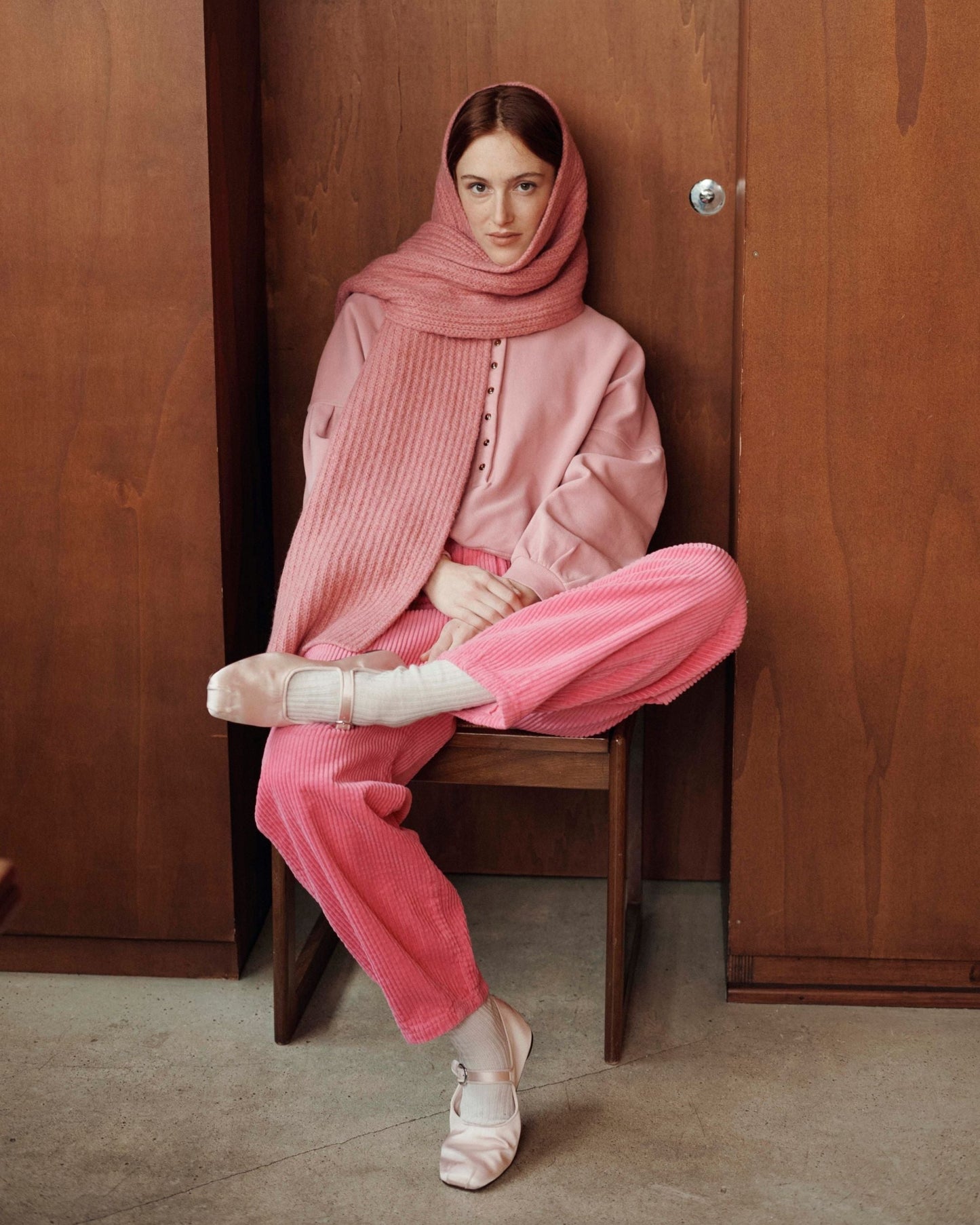 Pantalon - Velours cotelé rose bonbon