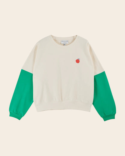 Sweat - Central Park bicolore coton bio écru