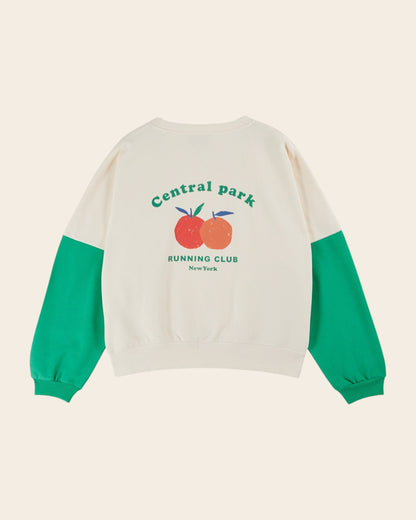 Sweat - Central Park bicolore coton bio écru