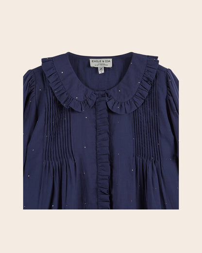 Blouse - Volanté mukesh navy