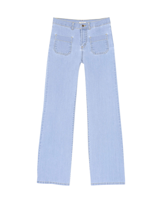 Pantalon flare bleach