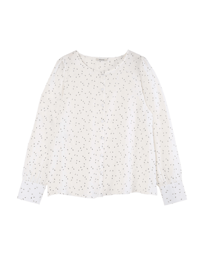 Blouse écru fleurettes