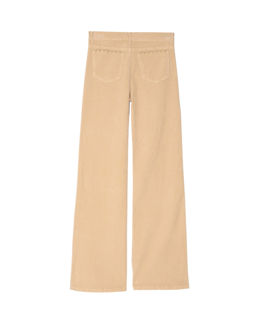 Pantalon velours flare dune