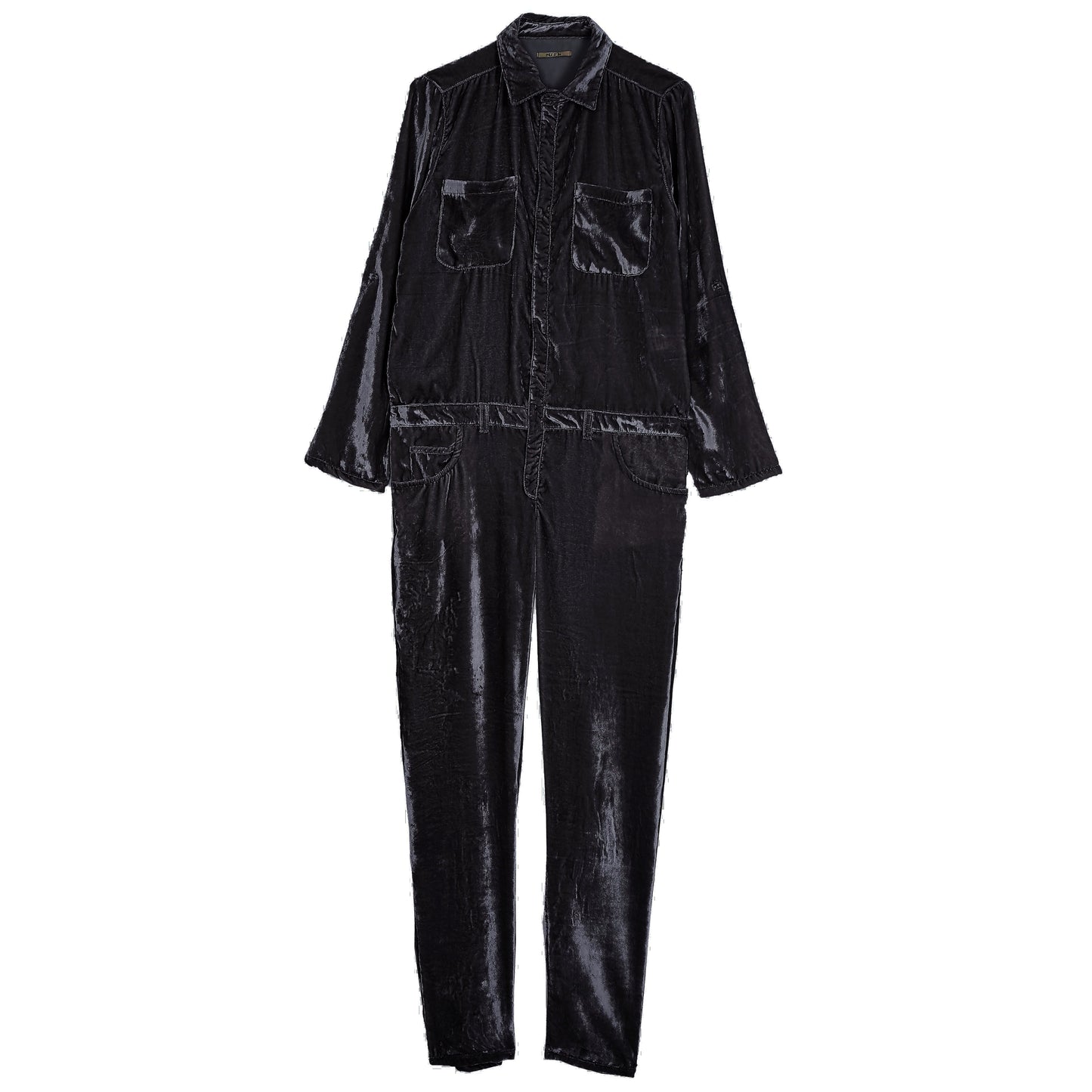 Combinaison panne de velours noire