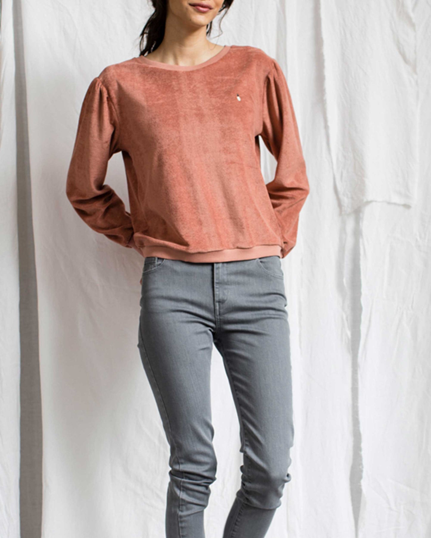 Sweat éponge rose foncé