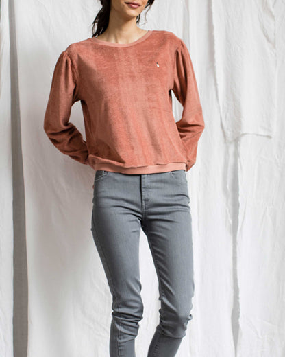 Sweat éponge rose foncé