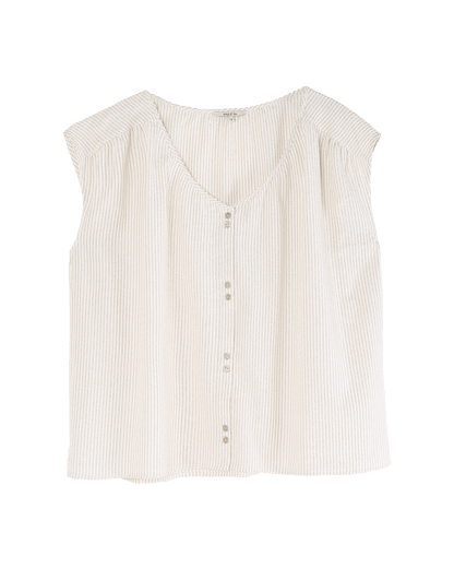 Blouse rayures écru