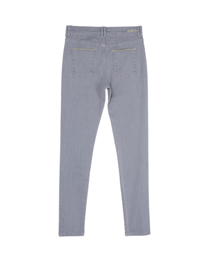 Pantalon slim denim stretch gris