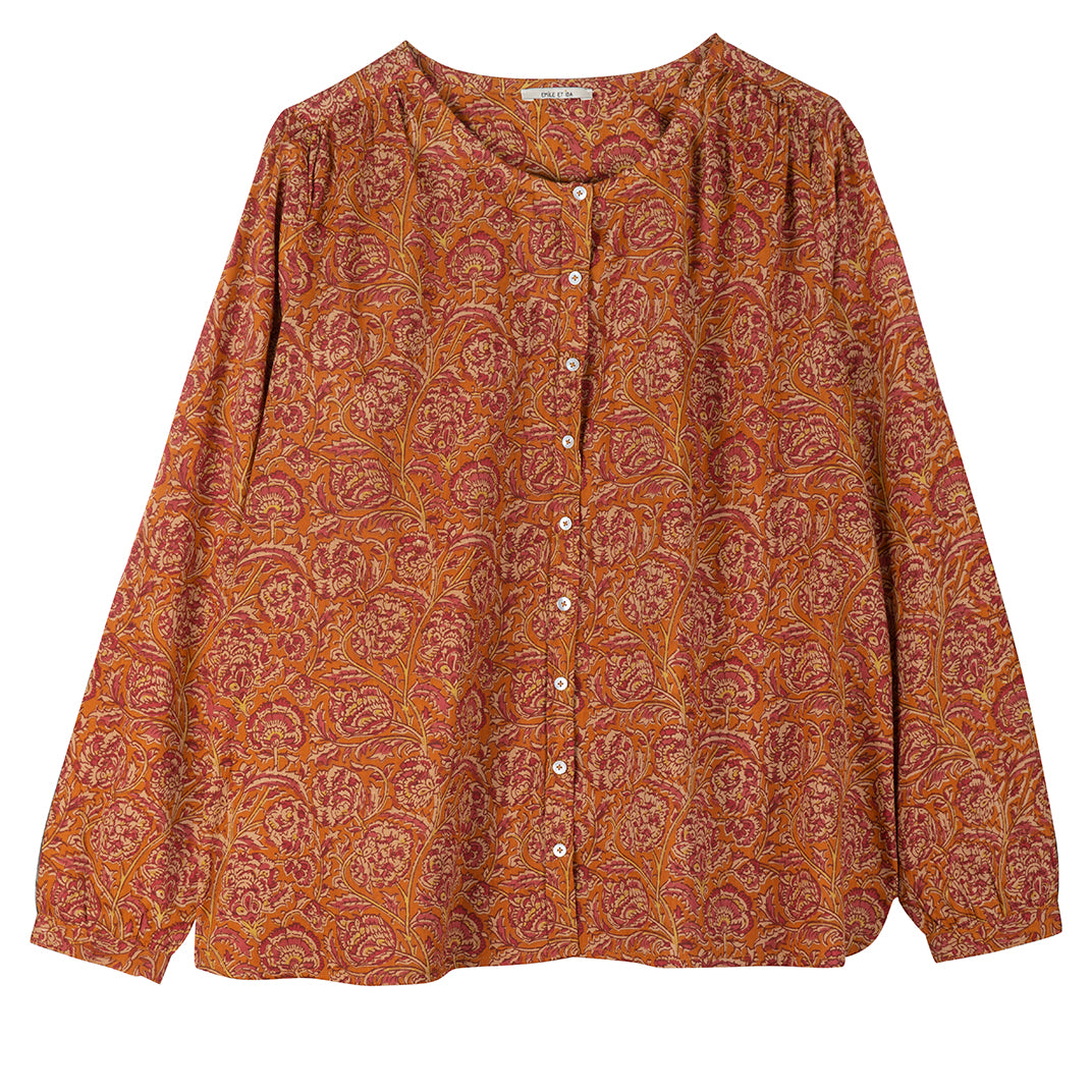 Blouse imprimée camélia