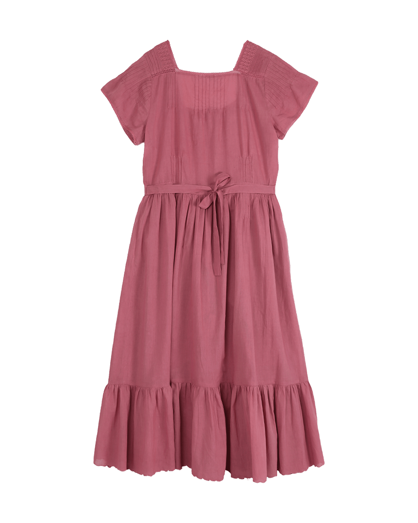 Robe chemisier longue vintage brique