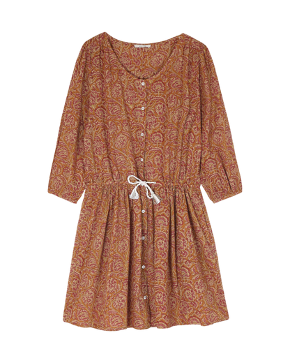 Robe chemisier imprimée camelia