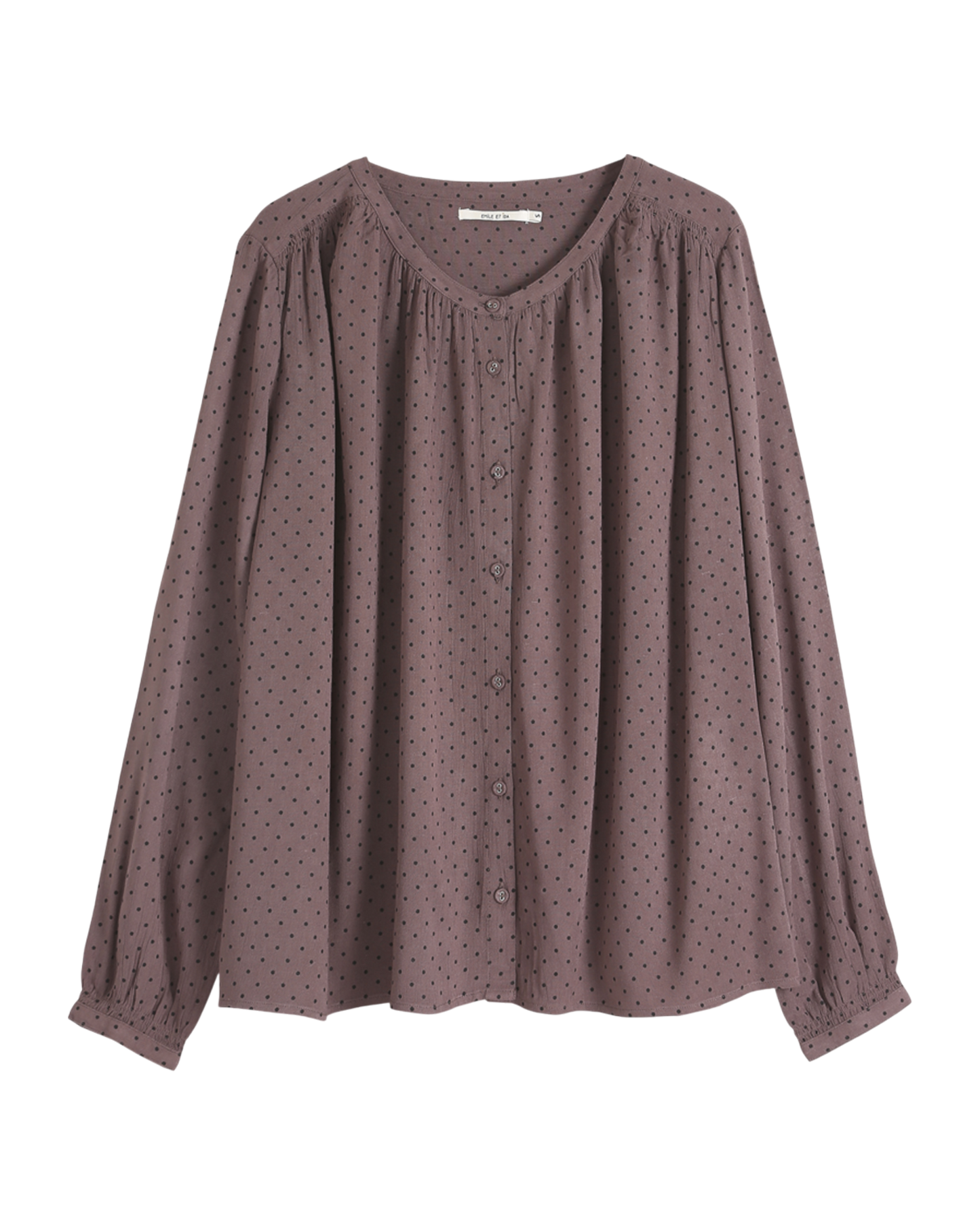 blouse en viscose pois lavande