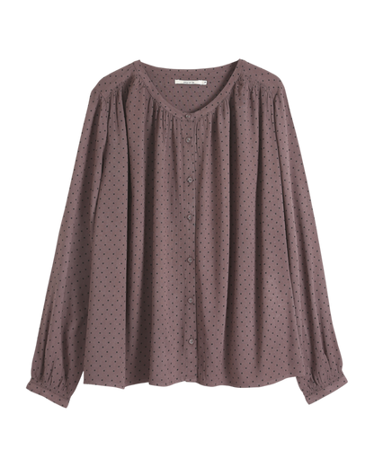 blouse en viscose pois lavande