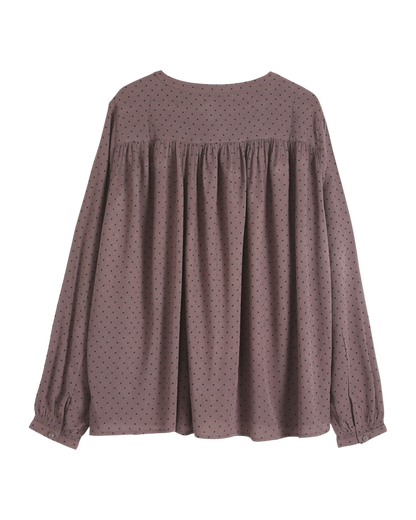 blouse en viscose pois lavande