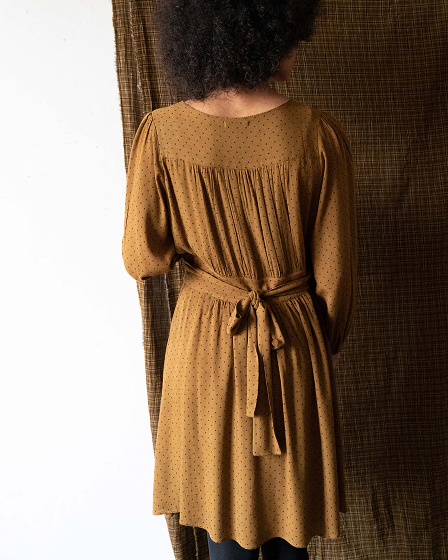 robe portefeuille en viscose pois ecorce