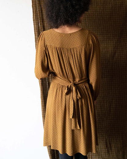 robe portefeuille en viscose pois ecorce