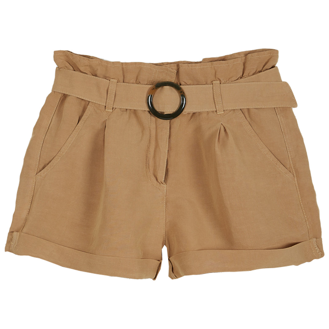 Short lin viscose beige