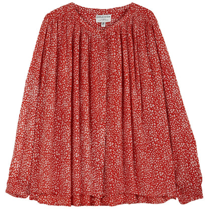 Blouse viscose rouge