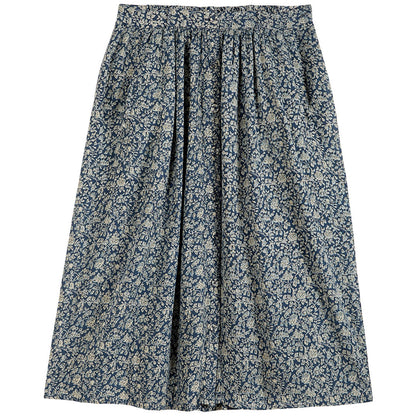 Jupe viscose créponnée bleu