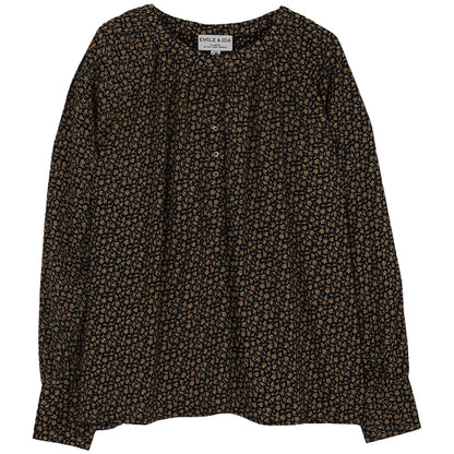 Blouse viscose floral noir