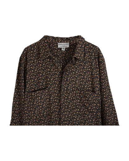 Combinaison viscose floral noir