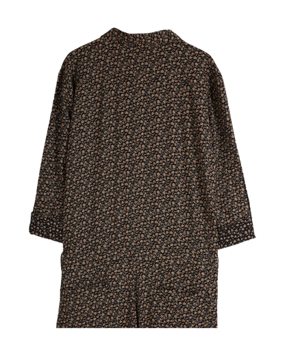 Combinaison viscose floral noir