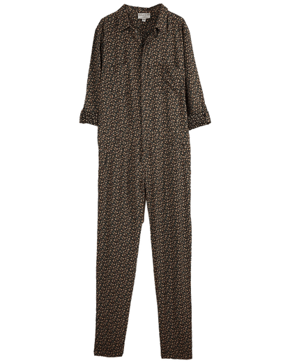 Combinaison viscose floral noir