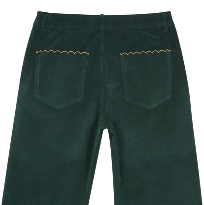 Pantalon velours de coton biologique cèdre
