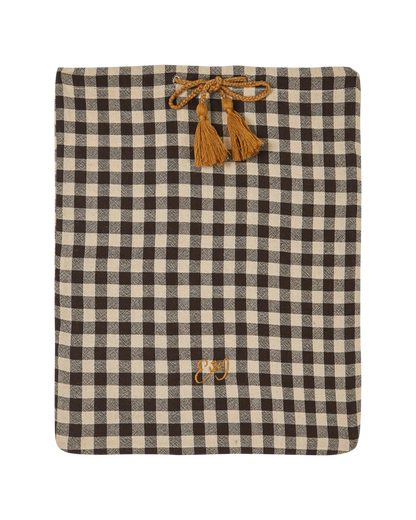Pyjama coton vichy café
