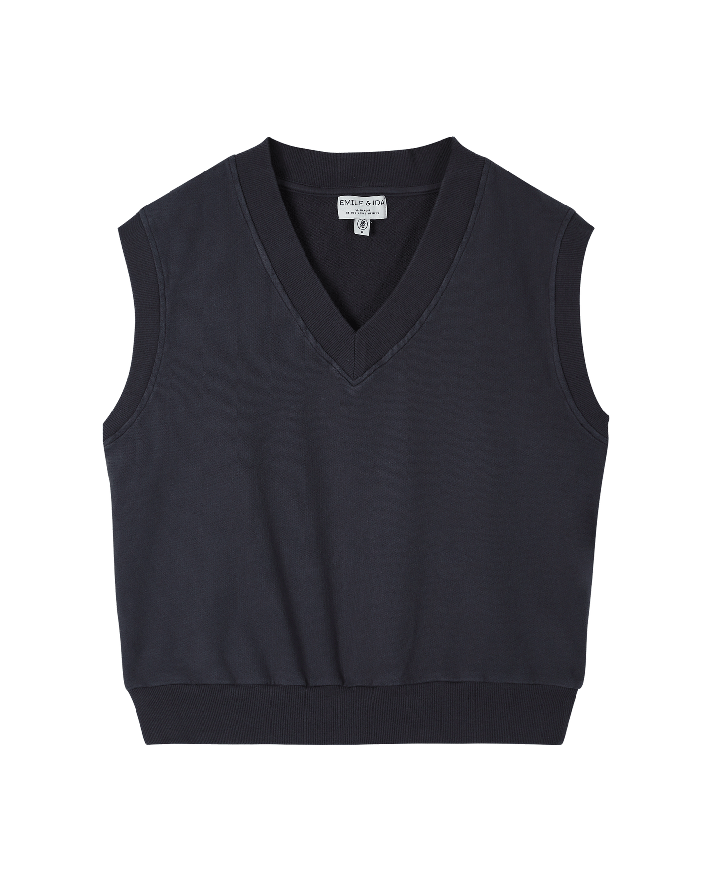 Sweat sans manches coton biologique bitume
