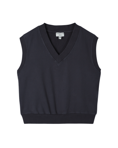 Sweat sans manches coton biologique bitume