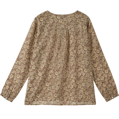 Blouse crépon floral seventies