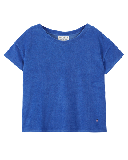 Tee-shirt femme éponge céleste