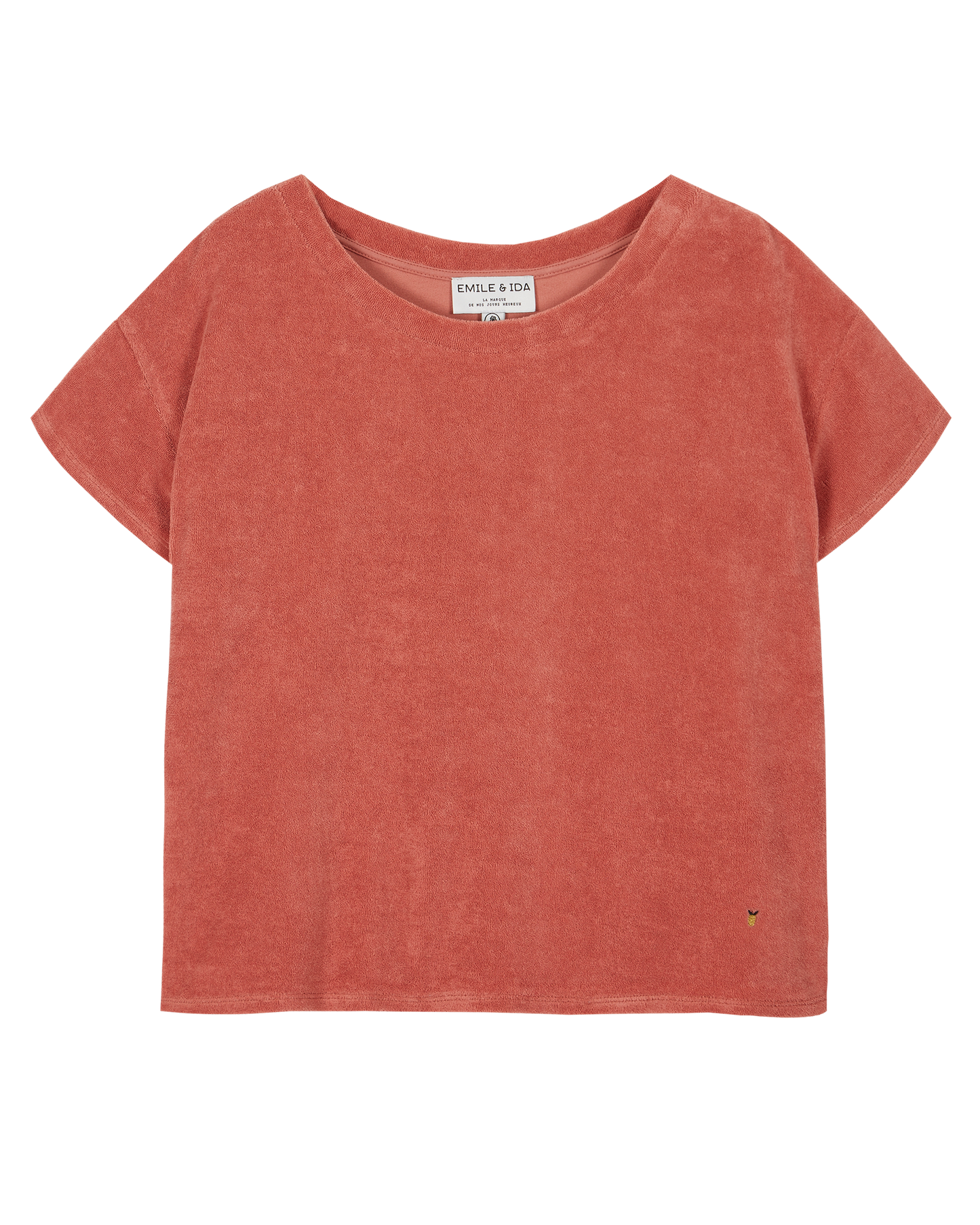 Tee-shirt femme éponge tuile